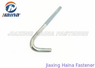 Carbon Steel J Type Foundation Anchor Bolt Zinc Plated For Electronic Products