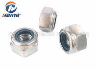 Nylon Lock Hex Head Nuts Stainless Steel Corrosion Resistance For Industrial Fields