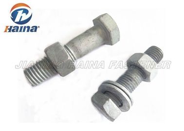 Right Thread Hex Head Bolts Zinc Plated Gray Color M16 * 85 For Chemical Industry