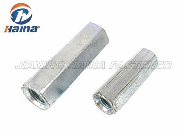 Mild Steel Hex Head Nuts Long Hexagon Coupling Nuts M6 - M36 For Building