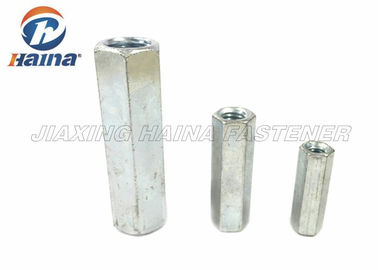 Mild Steel Hex Head Nuts Long Hexagon Coupling Nuts M6 - M36 For Building