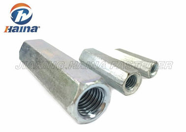 Mild Steel Hex Head Nuts Long Hexagon Coupling Nuts M6 - M36 For Building