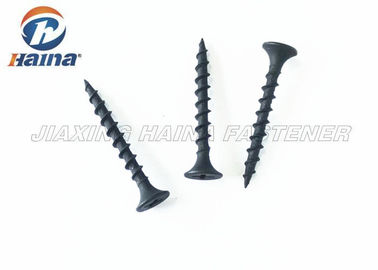 Black Phosphate Self Drilling Concrete Screws , Fine Thread Drywall Screw Bugle Head