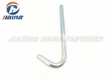 Carbon Steel J Type Foundation Anchor Bolt Zinc Plated For Electronic Products