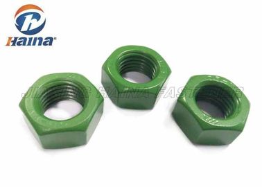 PTFE Finish Anti Corrosion Hex Head Nuts , DIN934 stainless steel fasteners Green Whitford PTFE