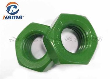 PTFE Finish Anti Corrosion Hex Head Nuts , DIN934 stainless steel fasteners Green Whitford PTFE