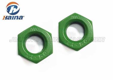 PTFE Finish Anti Corrosion Hex Head Nuts , DIN934 stainless steel fasteners Green Whitford PTFE